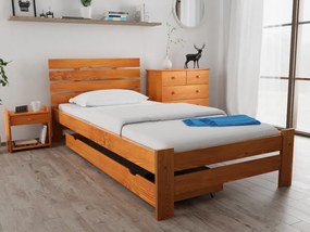 PARIS magasított ágy 80x200 cm, égerfa Ágyrács: Ágyrács nélkül, Matrac: Somnia 17 cm matrac