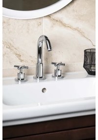 Sapho - 3-lyukú mosdócsaptelep AXIA 23,8 cm, fényes króm