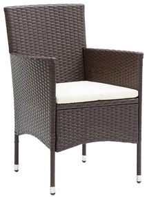 11 részes barna polyrattan kültéri étkezőgarnitúra