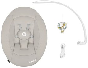 Lionelo - Zenélő babahinta IRIS, 4×AA, homokbézs