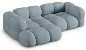 Világoskék sarokkanapé (bal oldali-heverő résszel) Loretto – Cosmopolitan Design