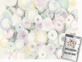 Fotótapéta Flizelina Absztrakt Minta Geometria Pasztell Kerekek 350x250 ragasztó