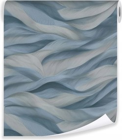 Tapéta Absztrakt Kék Hullámok 3D Flizelin Fal Nappali Hálószoba