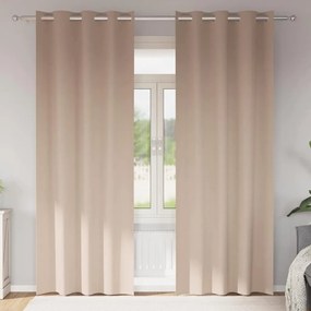 Függönyök függönyökkel 2 pcs Tópszínű 225x140cm Poliészter