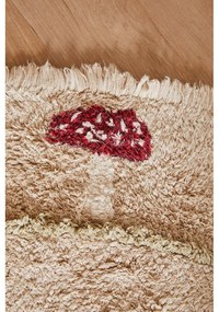 Bézs mosható kézi szövésű pamut gyerek szőnyeg ø140 cm Chanterelle – Lorena Canals