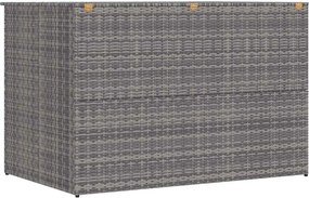 Szürke Polyrattan Kerti Tárolóláda 150 X 100 X 100 Cm