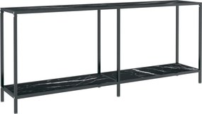 vidaXL fekete edzett üveg tálalóasztal 180 x 35 x 75,5 cm