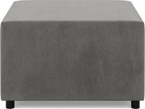 Zeus puff, bársony, 70x70, világosszürke