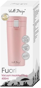 Fuori rózsaszín thermo utazóbögre, 400 ml - Vialli Design