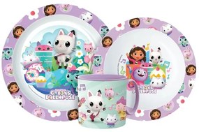 Gabi babaháza Wonderland étkészlet, micro műanyag szett bögrével 265 ml