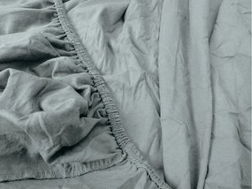 Jersey zöldeskék lepedő 90x200 cm
