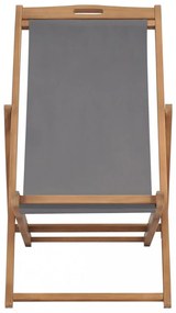 szürke összecsukható tömör tíkfa strandszék