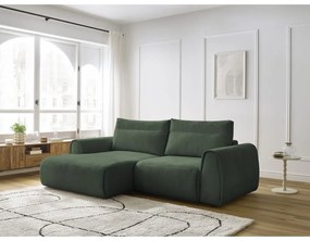 Sötétzöld sarokkanapé Aden – Bobochic Paris