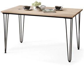 Mazzoni HAIRPIN S-120 Sonoma Tölgy - LOFT STÍLUSÚ ASZTAL KONYHÁBA/ÉTKEZŐBE/NAPPALIBA