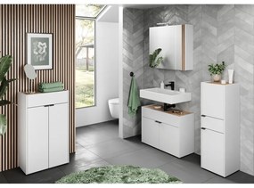 Fehér magas fürdőszoba szekrény 34x111 cm Forano – Germania