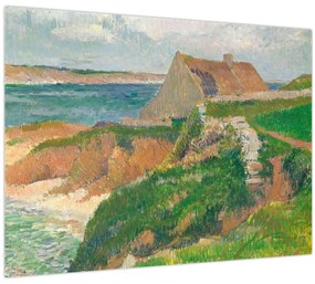 Üveg kép - Henri Moret, The Island of Raguenez, Brittany, reprodukciók (70x50 cm)