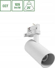 Sps sínrendszer Led lámpatest 16W Cct 1750lm 25ST Andromeda Prime 54X109X16