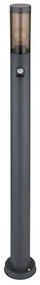 Globo 3159SAS - Kültéri érzékelős lámpa BOSTON 1xE27/15W/230V IP44 110 cm fekete
