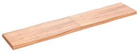 világosbarna kezelt tömör asztallap 200x40x(2-6) cm