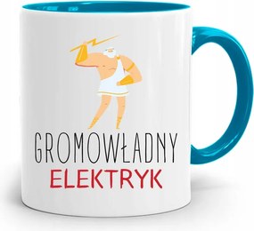 Kék Bögre Ajándék Villanyszerelőnek, fényképes nyomattal