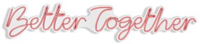 Műanyag LED-es fali dekoráció, Better Together - Pink