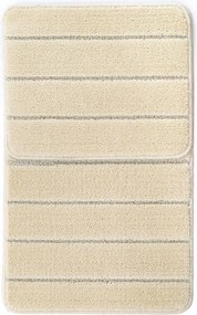 Krémszínű fürdőszobai kilépő szett 2 db-os 50x80 cm Yeni Cizgli – Foutastic