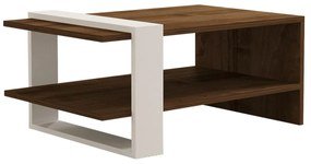 Dohányzóasztal Gaye - Walnut, White