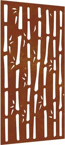 vidaXL bambuszmintás corten acél kerti faldísz 105 x 55 cm