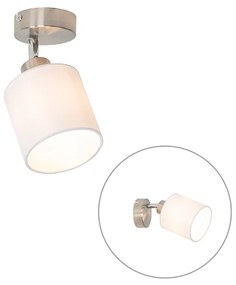 Modern fali lámpa acélból, fehér árnyékolóval, állítható - Hetta