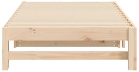 vidaXL tömör fenyőfa kihúzható kanapéágy 2x(75x190) cm