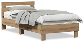Ágykeret Átlagos Tölgy 90x200 cm, mérnökileg tervezett fából készült.