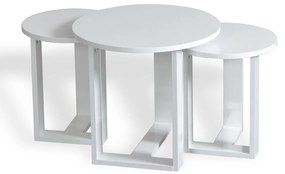 Összecsukható asztal Mira White, 3 db