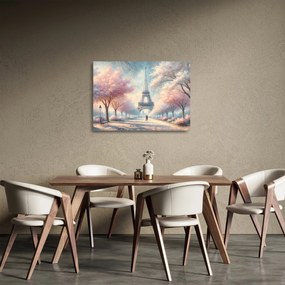 Üveg kép – Tavasz Párizsban (70x50 cm)