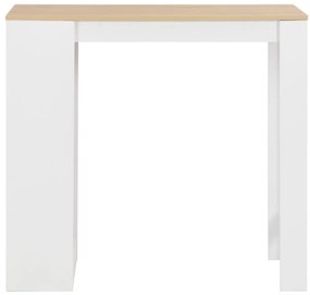 Fehér bárasztal polccal 110 x 50 x 103 cm