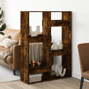 füstös tölgy színű szerelt fa térelválasztó 100 x 33 x 135 cm