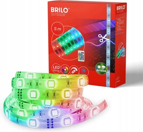 Briloner Rgb Led szalag 5 m 0.1W IP44 távirányítóval kültéri fehér
