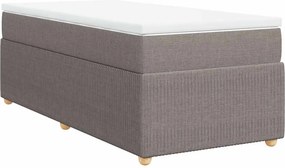 vidaXL tópszínű szövet rugós ágy matraccal 100 x 200 cm