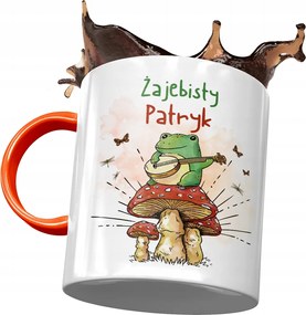 Narancssárga bögre Patrik Férj Kolléga Ajándék Nyomtatott Fotóval