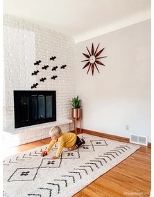 Krémszínű mosható kézi szövésű pamut szőnyeg 170x120 cm Bereber Rhombs – Lorena Canals