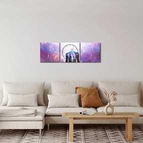 Kép - Kapcsolat az univerzummal (órával) (90x30 cm)