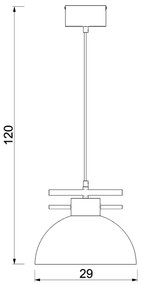 Csillár zsinóron ESTATE 1xE27/15W/230V kék