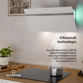 Klarstein Alina elszívó páraelszívó, 80 cm, 600 m³/h, Csendes, EEK A