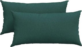 vidaXL Kanapé párnák 2 pcs Sötétzöld 80 x 40 cm szövet