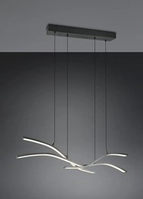 Matt fekete fém LED dimmelhető függőlámpa távirányítóval Spider – Trio Select