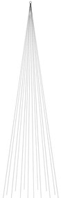 karácsonyfa zászlórúdon 1134 hideg fehér LED-del 800 cm
