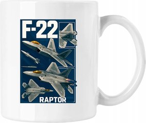Bögre F-22 Raptor lopakodó vadászgép Fehér 330ml