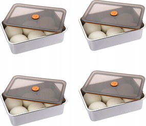 Tésztatartók pizzához és ételhez 4 db Fedéllel19,5x25,5x4cm