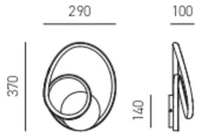 Gea Luce DIVA A TITANIO-LED Dimmelhető fali lámpa DIVA 20W/230V antracit