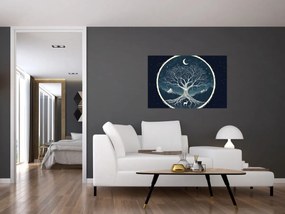 Kép – Mágikus fa szarvassal II. (90x60 cm)