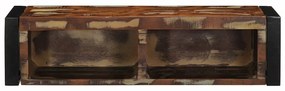 többszínű tömör újrahasznosított fa TV-szekrény 80x30x25 cm